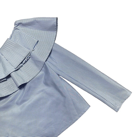 Mare Mare Gemma One Shoulder Blue & White Striped Blouse US M - Picture 6 of 8